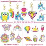 16 Pcs Diamond Art Kit for Kids Ages 4-8, 8-12, Kids Diamond Art and Crafts
