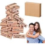 Lust Tower Games For 48Pcs Adults Super Naughty Block Tower Tumbling Wooden Tower Stacking Block For Couples Date Night Ideas For Valentine Lover Drunking Games