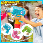 Bubble Guns With Bubble Solution- 3 Pack, Bubbles Gun, Blaster, Blower, Maker, Machine For Boys Girls, Birthday Gifts For Ages 3 4 5 6 7 8 Year Old Kid, Outdoor Toys For Toddlers, Party, Wedding