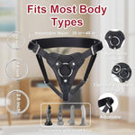 Strap On Dildo Harness,Adult Sex Toys For Women Men,Lesbian Gay Couple Vaginal Anal Play, Suitable For Beginners,Adjustable Strap On With 3 Metal Rings Can Be Pegging To Most Dildos