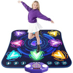 Dance Mat Toys For 3-12 Year Old Girls & Boys, Dance Mats With Light Up 8-Buttons & Wireless Bluetooth, Music Dance Toy With 5 Modes Game, Birthday Xmas Gifts For 3 4 5 6 7 8 9 10+ Year Old Girls Boys