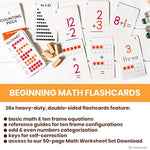 Counting Pegs - A Ten Frame Math Game With Addition And Subtraction Flash Cards, A Wooden Montessori Math Toy & Math Manipulatives Number Peg Boards For Kids 3 4 5 6 7