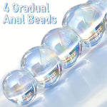 Glass Dildo Anal Beads Adult Sex Toys For Couples,Fantasy Clear Dildo Glass Butt Plug Anal Toy For Women Vaginal Dilators, Realistic Dildos Prostate Massager Anal Sex Toy For Men Women