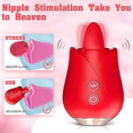 Rose Sex Toy Vibrators For Women, Clitoral Vibrators Tongue Licking Sex Stimulator With 5 Modes, Penis Nipple Teasing Toys,Clitoris Sex Things For Sexual Pleasure, Rose Vibrators Adult Sex Toy