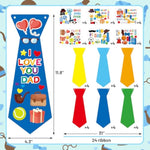24 Pack DIY Necktie Crafts for Kids Make Your Own Tie for Dad Bulk Classroom School Activities