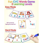Cvc Word Writing & Spelling Flash Cards, Preschool Learning Toddler Activities, Kindergarten Homeschool Supplies, Sight Words Reading Game, Montessori Educational Toys For 3 4 5 6 Year Old Kids