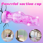 8 Inch Monster Wolf Knotted Dildo Anal Toy For Strap On, Realistic Thick Animal Alien Dildo Suction Cup, Soft Silicone Exotic Fantasy Dog Knot Dildo Male Female Dildo Anal Plug For Women Beginner Pink