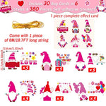 30 Pack Valentine's Day Gnome Craft Kits for Kids, DIY Paper Art Activity