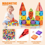 56Pcs Mini Magnetic Tiles, Portable Magnetic Toy Travel Set For Kids, Includes Iron Storage Box, Puzzle Toy For Boys And Girls Ages 3+, Creative Building Toy Set, Holiday