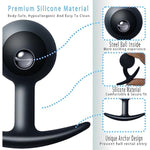 3Pcs Silicone Anal Plug,Anal Toys With Stimulating Beads,Anal Sex Toys For Men And Women, Silicone Material Anal Toy,Anal Plugs For Effective Anal Training And Sexual Pleasure(Black)