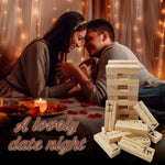 48Pcs Wooden Tumble Tower Game?Party Night Blocks?Stacking Block ?Wooden Board Stacking Game For Couple Night Classic?Not For Family