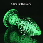 Small Anal Plug,Glass Butt Plug,Glow In The Dark Dildo,Anal Trainer Anal Expander Training Sex Toy