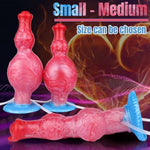 7.87”Realistic Squirting Inflatable Dog Knot Dildo 2 Big Knotted Expanding Butt Plug Strong Ejaculating Toy Silicone Soft Fantasy Dildo G-Spot Cumming Animal Penis Plug Adult Sex Toys & Games (S)