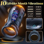 Vibrating Cock Ring Penis Sleeve, Male Sex Toy Vibrator Penis Ring,360 Wrapping Sex Toys For Men With 10 Vibration Modes With Cock Sleeve,Adult Toys For Men Couples