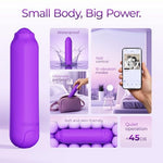 Rose Bullet Vibrator for Women - 10 Vibration Modes Silent Lipstick Vibe with App Control, Waterproof Silicone Clitoral & G Spot Stimulator, Rechargeable Portable Travel Sex Toy