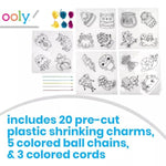 DIY Shrink Art Charms Kit for Kids, 28 Piece Fun Friends Collection