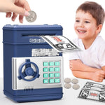 Piggy Bank Toys For Boys 6-8, Birthday Gifts For 6 7 8 10 11 12 Year Old Boys & Girls, Kids Safe Money Bank With Password, Educational Savings Toy For Kids Ages 5-12 (Navy)