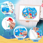 24 Sheets Ocean Make Your Own Stickers, Sea Life Animal Craft Set for Kids
