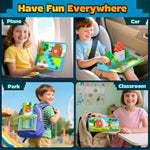 Magnetic Blocks Kids Travel Toys With Portable Metal Tin – Montessori Building Blocks Stem Magnet Magnetic Tiles Toddler Kids Toys For 3+ Year Old Boys & Girls, Classroom Must Haves Creative Gift