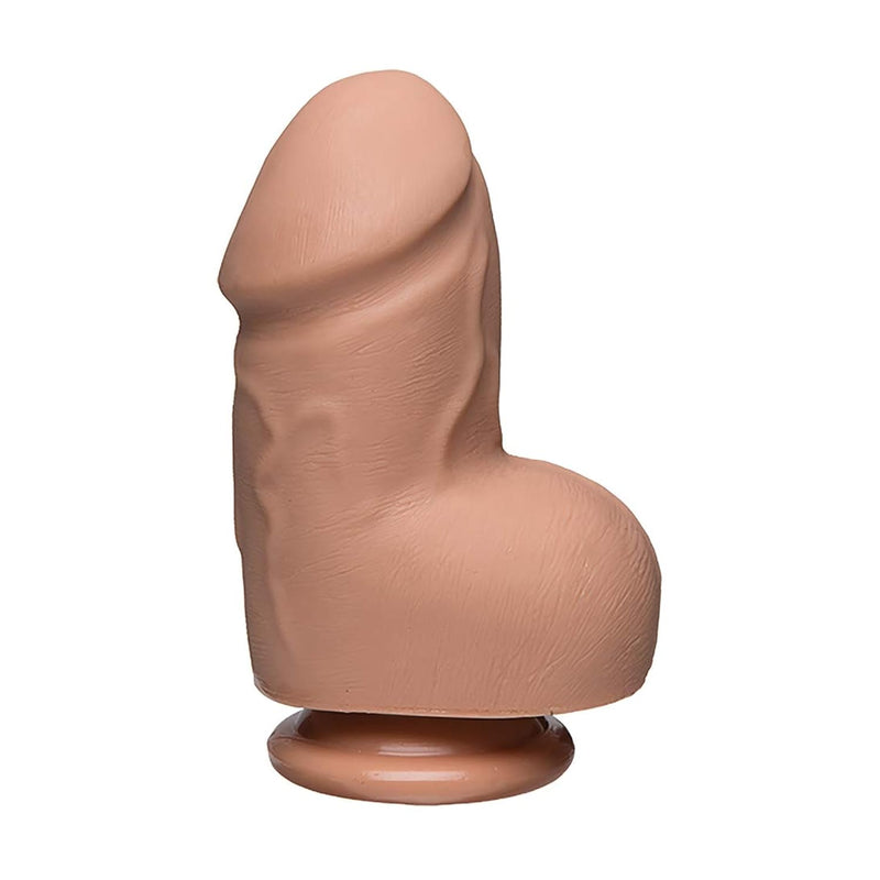 The D - Fat D - 6 Inch With Balls - Ultraskyn - 6.25" Long And 2.75" Wide - Strong Suction Cup Base - O-Ring Harness Compatible Dildo, Vanilla