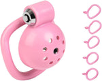 Pink Male Chastity Cage – Secure Locking Cock Cage for Men, Discreet & Adjustable Fit