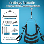 Sex Swing Enhanced 360° Spinning Sex Toys For Couples, Door Sex Swing Bdsm Toys For Adults With Sturdy Curved Premium Painted Stand, Comfortable Widened Thick Seat Sex Sling For Couples