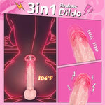 Thrusting Dildo Vibrator Sex Toys, 3 Thrusting 10 Vibration & Heating Modes With Remote Control, 8.6 Inch High Frequency Pulse Silicone Dildo, G-Spot Stimulation Realistic Dildos For Women Men