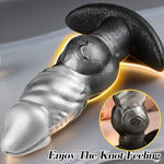 Knotted Anal Plug Dildo Wearable Butt Plug Dilator 5.24 x 1.97 Inch (S)