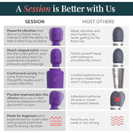 Adult Sex Toy Mini Bullet Wand By - 7 Powerful Modes, 3 Speeds - Silicone Clitoral Vibrator Small Travel Size - Rechargeable Waterproof G-Spot Clit Anal Sexual Massager For Women (Purple)