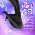3-In-1 Intelligent Sensory Clitoral Vibrator Sex Toys, Clitoral Stimulator Mini Vibrator With 10 Vibration Modes In Dual Zones, Adult Sex Toys And Game For Women (Black)