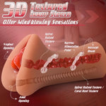 Realistic Pocket Pussy Male Masturbator, Soft Male Stroker Adult Sex Toys With 3D Tight Vagina & Anus, 2-In-1 Portable Pocket Pussies Penis Training For Men Masturbation (Brown, L)