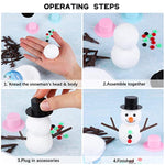 6 Pack Build a Snowman Modeling Clay Craft Kit for Kids, Christmas Activity