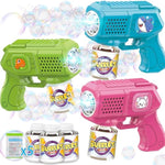 Bubble Guns With Bubble Solution- 3 Pack, Bubbles Gun, Blaster, Blower, Maker, Machine For Boys Girls, Birthday Gifts For Ages 3 4 5 6 7 8 Year Old Kid, Outdoor Toys For Toddlers, Party, Wedding
