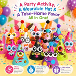 Kids Animal Party Hat Craft Kit with Stickers for Holiday & Party Activities