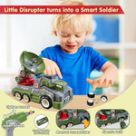 11Inches Large Take Apart Trucks Army Toys For Boys Girls Kids 3-10 Year Old Radar Trucks Toys With Electric Drill Assembly Toy