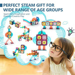 Magnetic Building Blocks Stem Educational Toys For Kids Ages 4-12, Ball Track And 3D Stacking Construction Set
