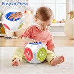 Bilingual Educational Toys For 1 Year Old Boy Girl, Musical Learning Cube Baby Toy 6-9-12-18 Month, Christmas Birthday Gift For 1 Year Old Boy Girl