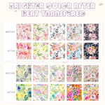 Floral Sublimation Transfer Ink Paper, 10 Sheets, 12 x 10in
