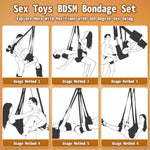Enhanced Sex Swing Bdsm Bondage Sex Toys - Spinning Indoor Ceiling Swing With Triangular Suspension Device & Widened Neck Lumbar Hip Pads, Sex Swings With Adjustable Sling Adult Sex Toy