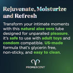 Organic Lube For Sex With Natural Ingredients, Premium Personal Lubricant Sex Gel For Couples, Personal Lube, Condom Compatible Natural Lube, Long-Lasting Aloe Lube, Water Based Lube (4 Oz)