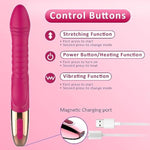 Vibrator Thrusting Dildo For Women - G Spot Vibrator Clitoral Stimulator Sex Toys Dildos Vibrator With 10 Vibration 5 Thrust Mode With Licking, Clit Rabbit Vibrators Adult Sex Toy For Women And Couple