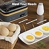 Rapid Egg Cooker Electric 6 Eggs Capacity, Soft, Medium, Hard Boiled, Poacher, Omelet Maker Egg Poacher With Auto Shut-Off, BPA Free
