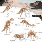 3D Wooden Puzzle Simulation Animal Dinosaur Assembly Diy Model Toy For Kids And Adults,Set Of 6