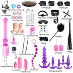 41Pcs Sm Bondage Restraint Vibrator Silicone Anal Plug Sex Toys For Butt Plug Color