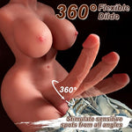 Realistic Shemale Sex Doll Torso - Transsexual Lifelike Sex Dolls with Huge Flexible Dildo, Tight Anal, Big Soft Breasts, Sex Toys for Women Men Gay Couples Masturbation, 22lb Unisex Masturbator