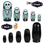 Nesting Dolls, Nesting Easter Eggs Toys, Wooden Handmade Matryoshka Dolls For Kids Birthday Or Home Decoration (Skull)