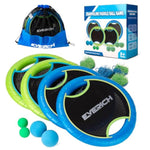 Trampoline Paddle Ball Set With 4 Bouncy Paddles & 8 Balls - Soft Foam Design For Kids Play Indoor Outdoor Beach Backyard Lawn - Great Gift Idea For Boys & Girls