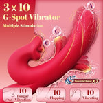 3-in-1 Rabbit Vibrator Adult Toys for Women Dildo Sex Toys
