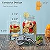 Breast Milk Pitcher Jug - 32 oz Glass Mason Jar Airtight Pitcher with Pour Spout Handle for Breastmilk, Iced Tea, Ice Drinks Storage Container