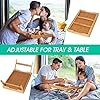 Bed Tray Table with Folding Legs,Bamboo Breakfast in Bed for TV Table, Laptop Computer Tray,Eating,Snack Tray(Bamboo)
